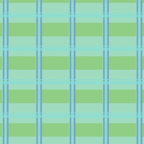 Blue and green check it out
