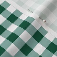 Small Scale // Emerald Green Vintage Gingham Check  