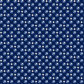 Blue on blue dots 