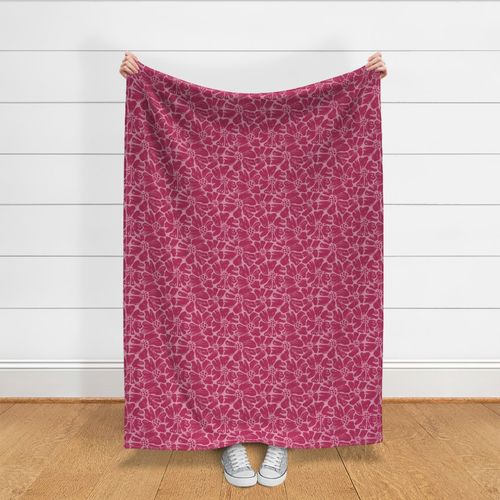 Fuchsia FLowers on Pink Background 