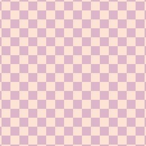 Retro Checkerboard in Lilac Purple Checkers (Small Scale) 