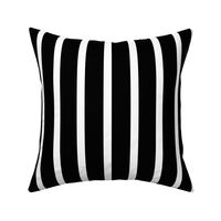 Simple Classic Black And White Stripe Pattern Vertical Smaller Scale