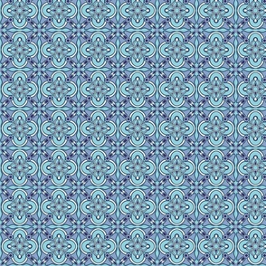 Quatrefoil Blue Grids