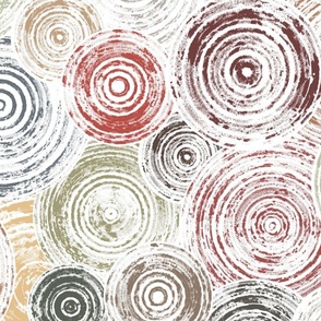 textured circles - earthy color palette - boho textured wallpaper