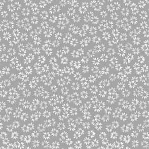 Daisies - medium grey - medium scale