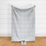 silver grey geometric pattern on white -  small scale