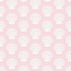 Pretty Scallop Shells - F5D9DD - medium scale