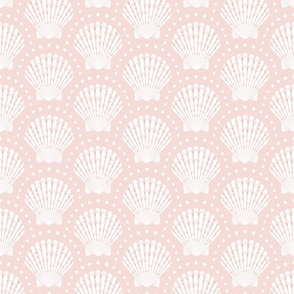 Pretty Scallop Shells - F5DCD8 - medium scale