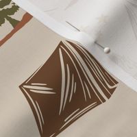 Camping Under the Stars Medium - Browns, Neutrals, Earth Tones, Cottage-core, Cabin Decor, Lake Decor, Nature, Hiking, Forest, Night, Boho, Kids, Bedding, Clothes, Wallpaper