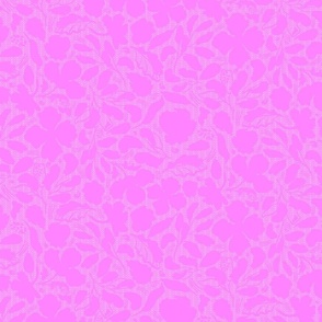 medium-Monochrome cold plum pink loose florals embossed on tiny chevron textured background