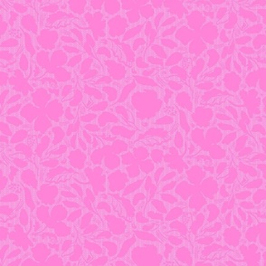 medium-Monochrome retro pink loose florals embossed on tiny chevron textured backround