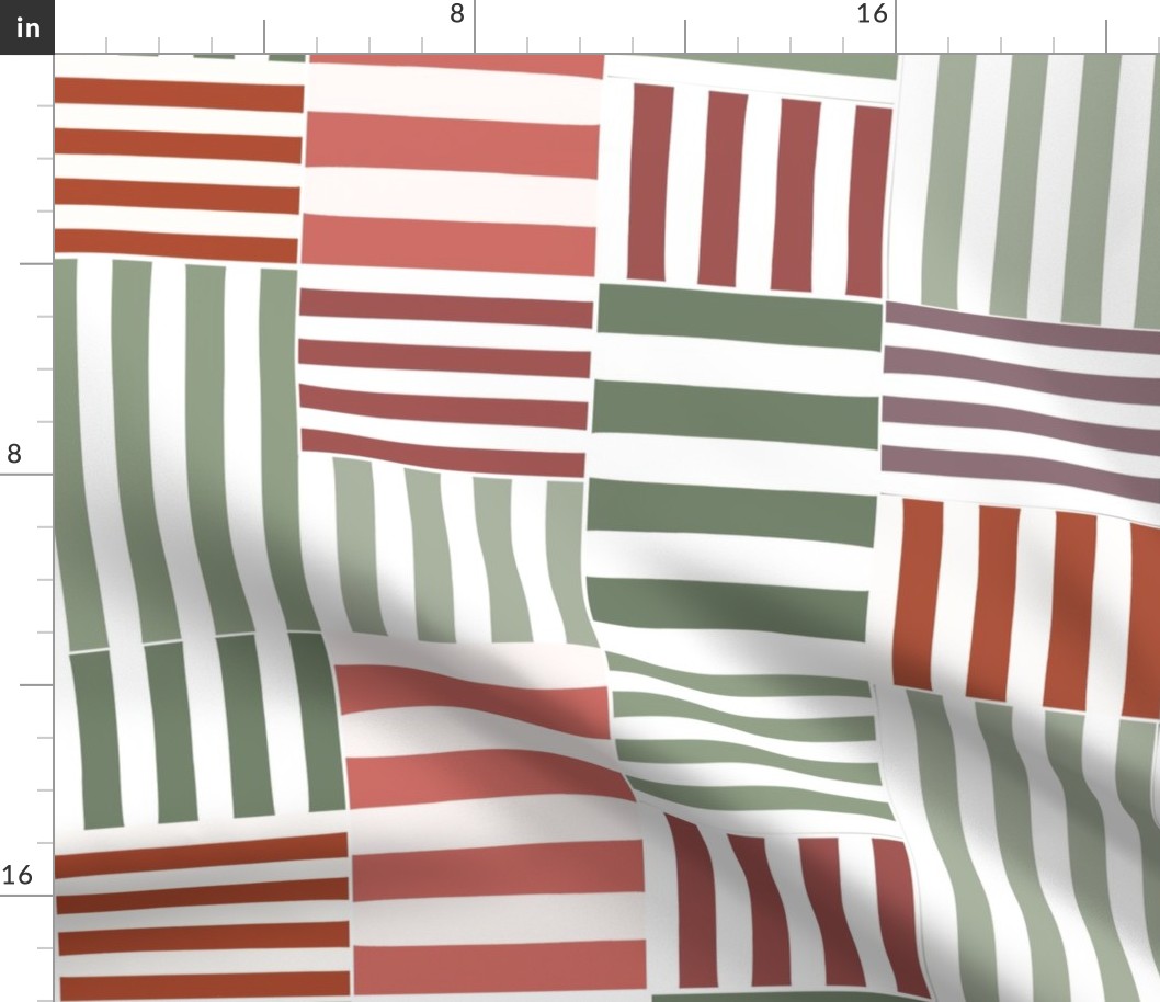 stripe blocks - dahlia - large 