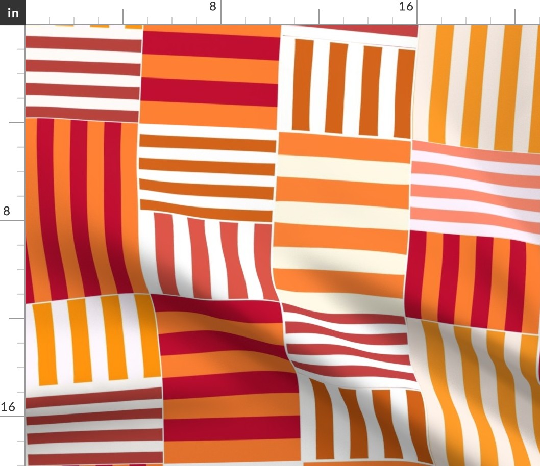 stripe blocks - spice - large  