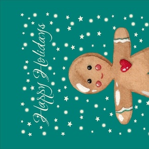 Christmas Tea Towel Gingerbread man