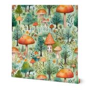 fairyland mushroom motif - large scale