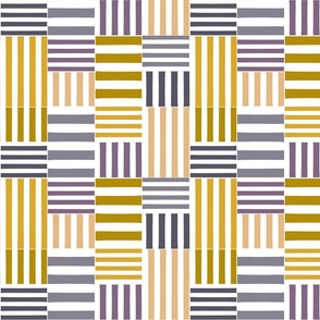 stripe blocks -autumn fields - medium 