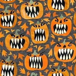 Pumpkin Monsters - Small Scale - Halloween Spooky Cute Jackolanterns