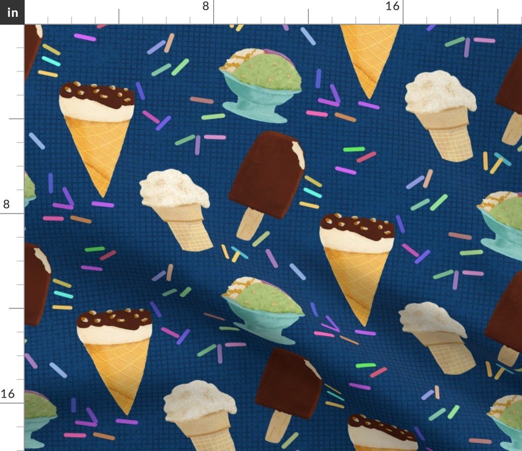 IceCream_Pattern Navy