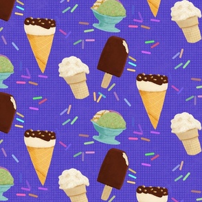 IceCream_Pattern Dark Purple