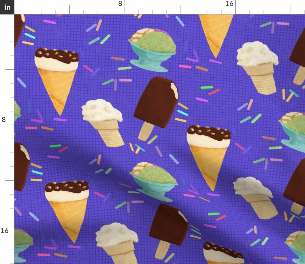 IceCream_Pattern Dark Purple