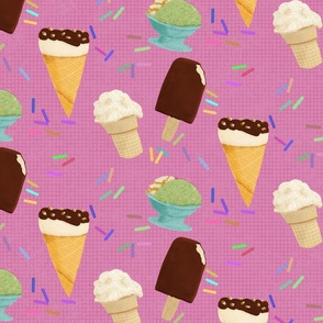 IceCream_Pattern Dark pink