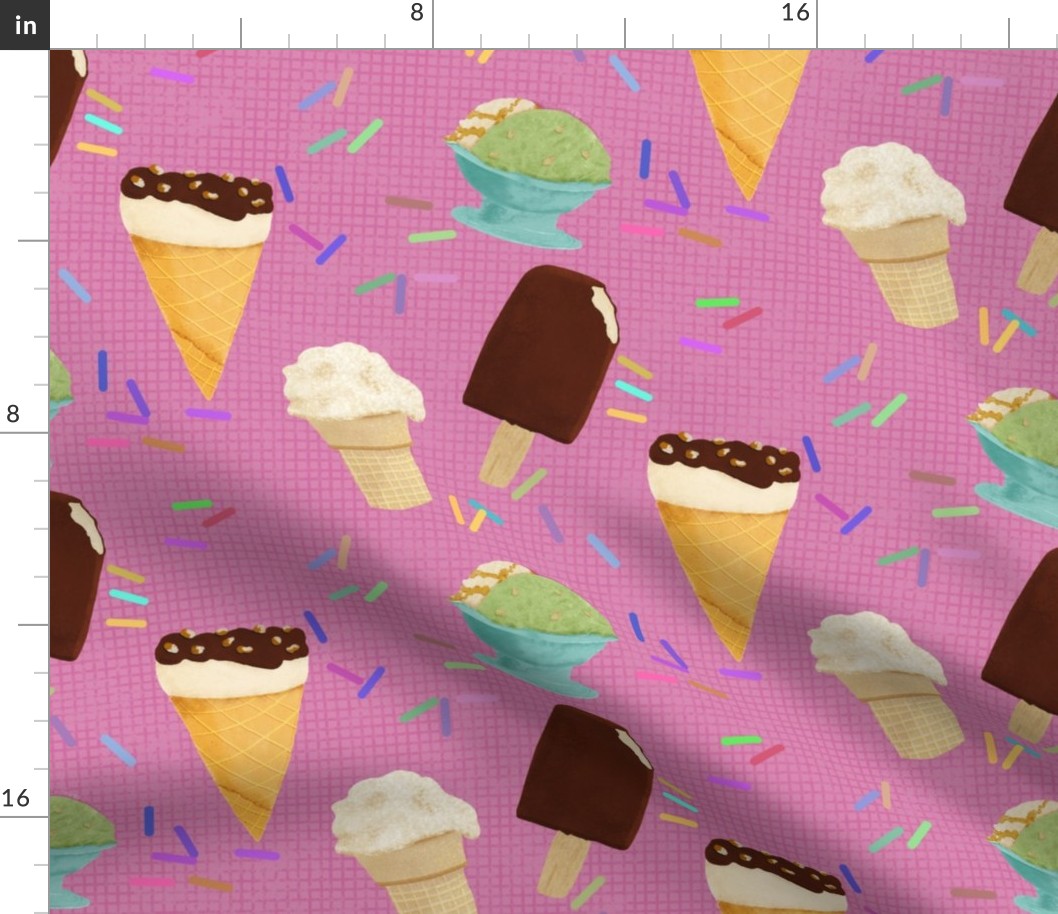 IceCream_Pattern Dark pink