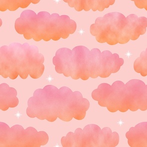 Sunset Clouds Twinkle Stars