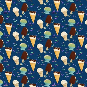 IceCream_Pattern Medium Navy