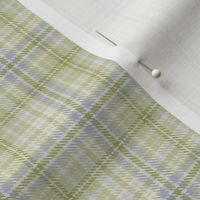 $ Small  scale classic twill weave plaid design in warm neutral soft apple green tones for masculine wallpaper, country interiors, table cloths, duvet covers and kids apparel