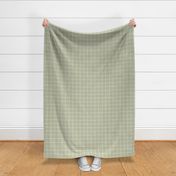 $ Small  scale classic twill weave plaid design in warm neutral soft apple green tones for masculine wallpaper, country interiors, table cloths, duvet covers and kids apparel