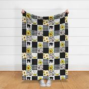 3” love you til the cows come home quilt - sunflowers