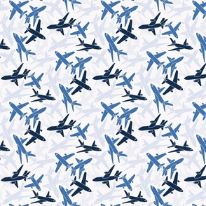 Airplane Camo - ice blue, small scale