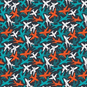 Airplane Camo - red and blue, small scale  