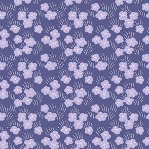 Violet simple floral pattern (small scale)