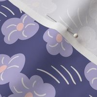 Violet simple floral pattern (big scale)