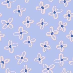 Blue and beige Floral pattern