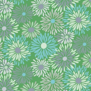 (M) Green pantone mega matter florals 