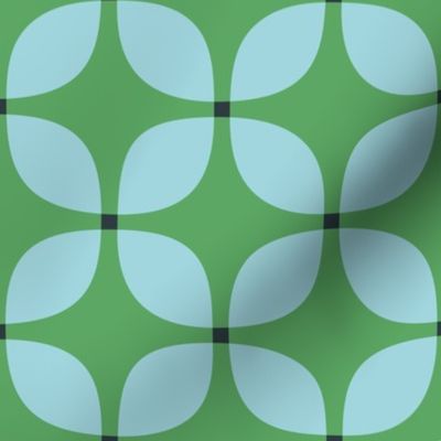 Squircle shapes in green & baby blue (small)