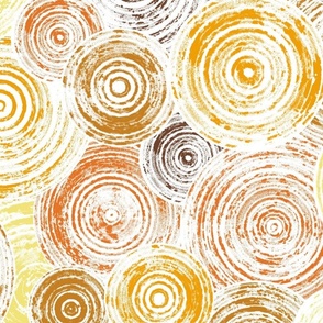 textured circles - autumn color palette - boho fall textured wallpaper