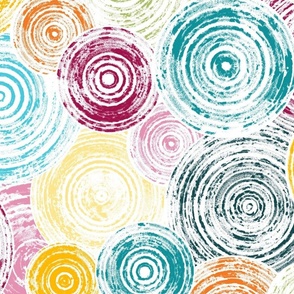 textured circles - bohemian color palette - colorful boho textured wallpaper