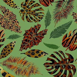 Jungle Cats (Tropical Green) 