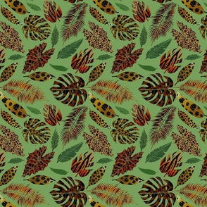 Jungle Cats (Tropical Green small scale) 