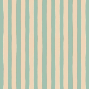 Lake Life Stripes - cream and mint