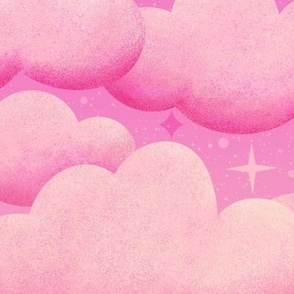 Dreamy Pink Clouds - Large Scale