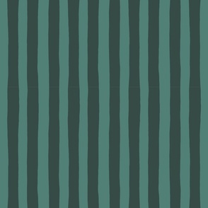 Lake Life Stripes - forest green and teal