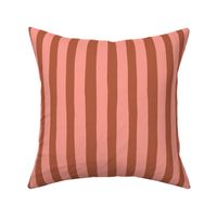 Lake Life Stripes - pink and rust brown