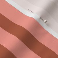 Lake Life Stripes - pink and rust brown