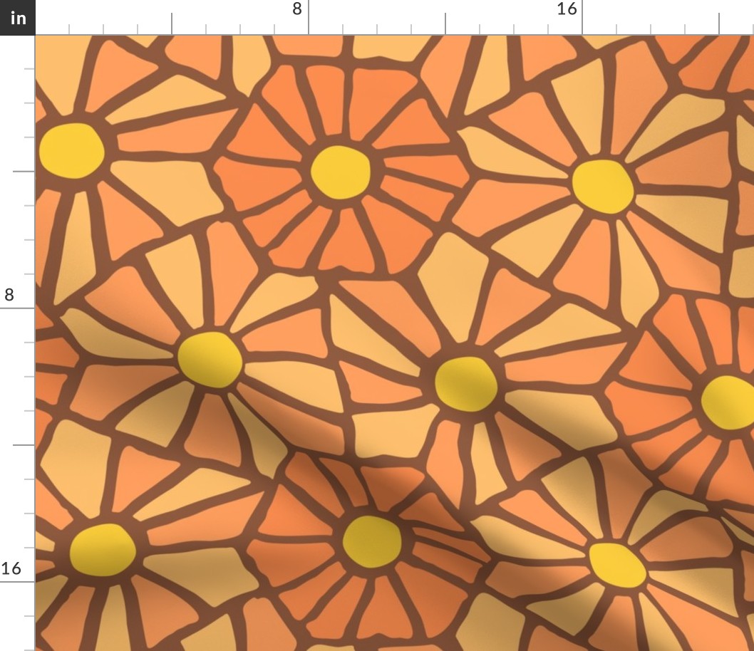 Tessellated Flowers - Pumpkin Patch
