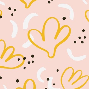 Creative pattern in Matisse style and pastel colours