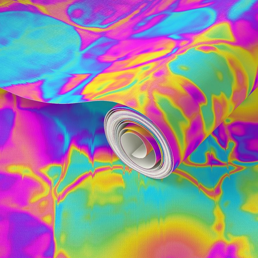 Trippy Rainbow Thermal Heatmap Wallpaper | Spoonflower